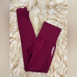 Gymshark Energy Seamless Leggings – Burgundy – Size Small